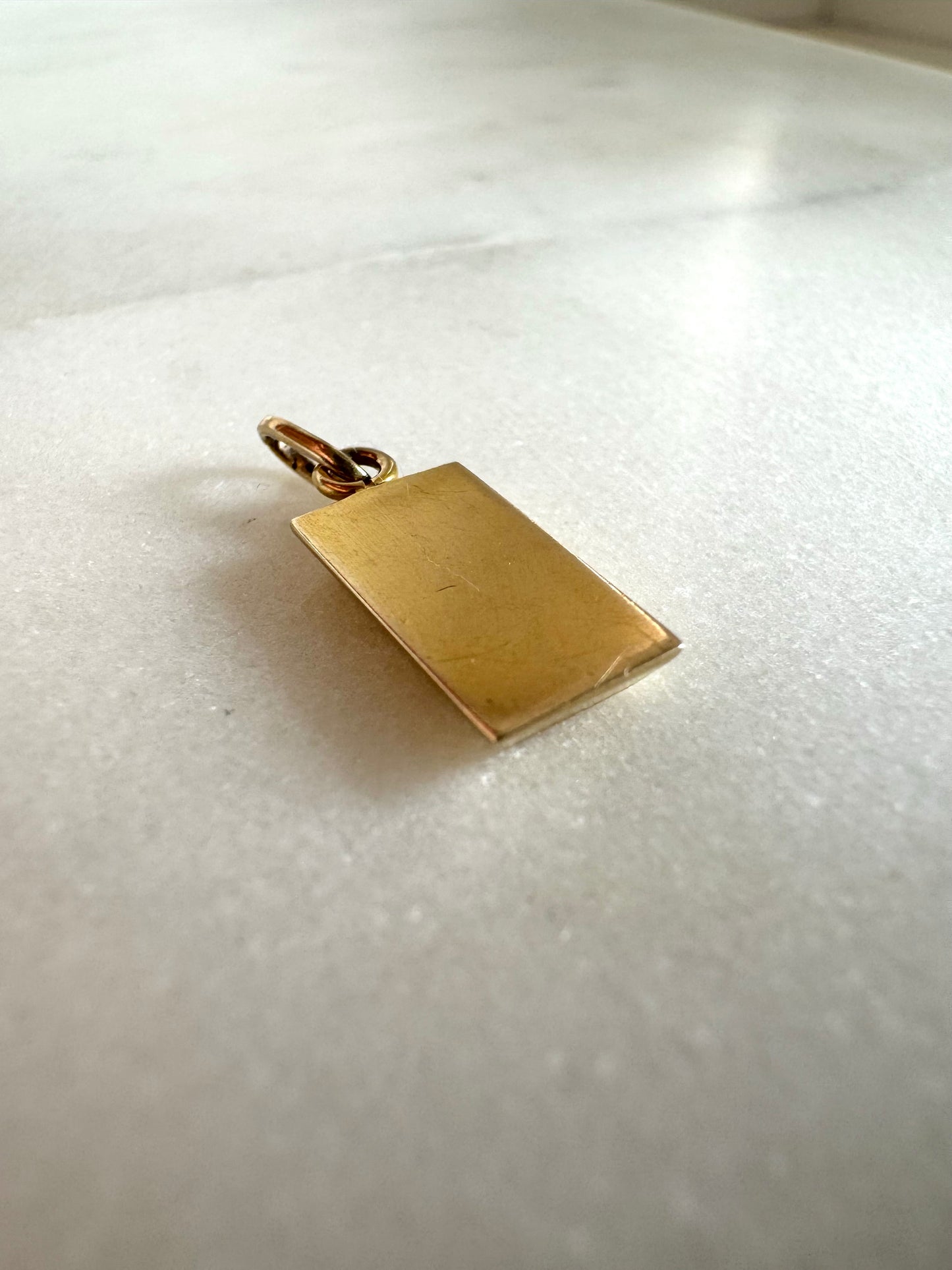 Vintage 9ct Gold Bar Ingot Pendant