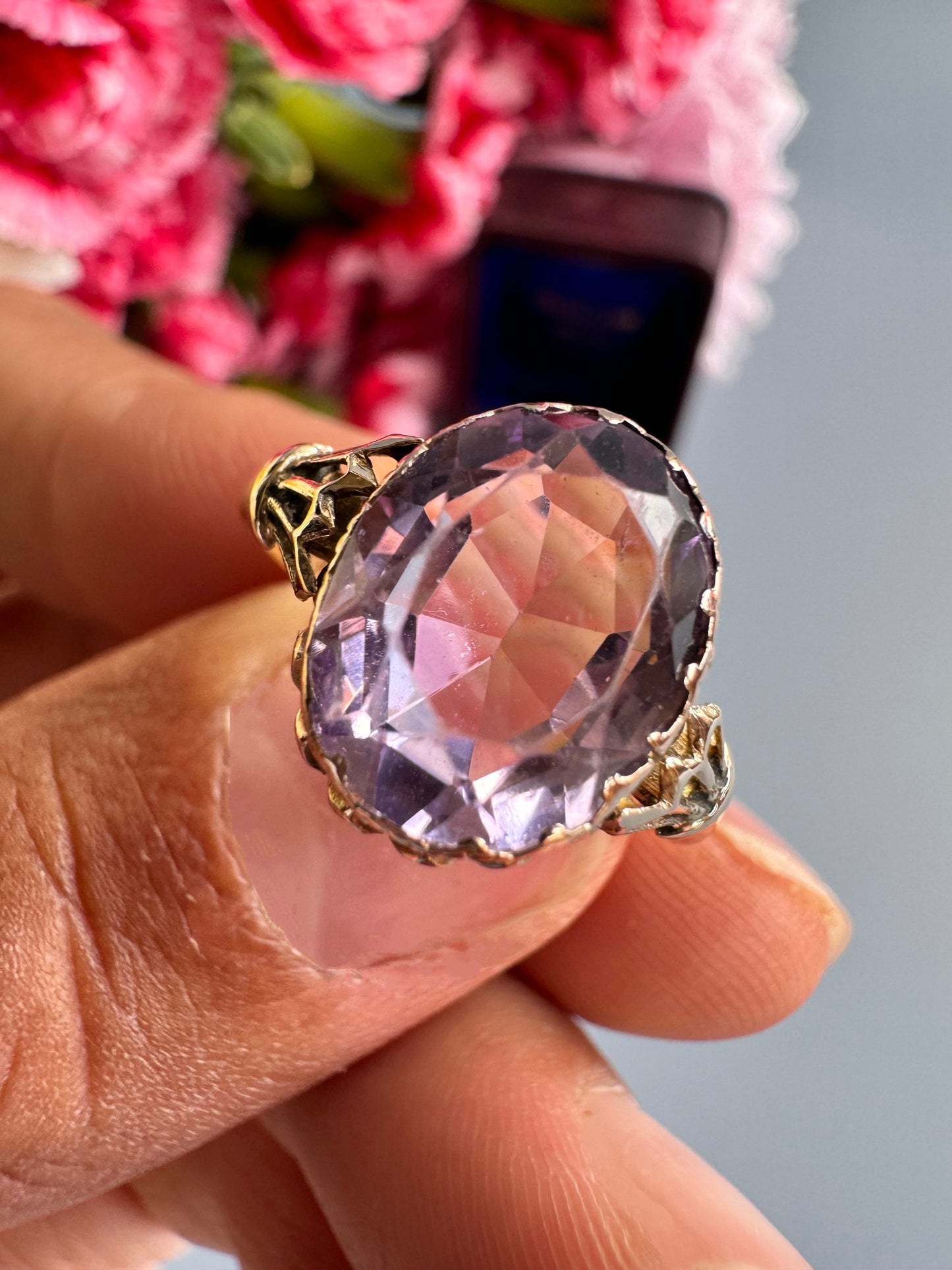 Antique Gold Amethyst Ring