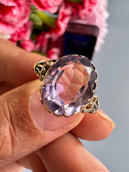 Antique Gold Amethyst Ring