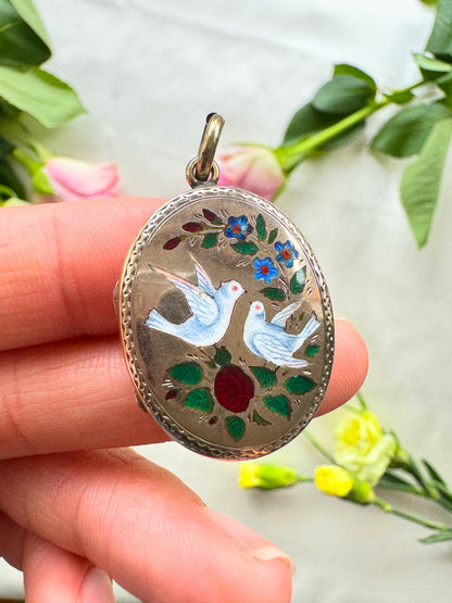 Antique Enamel Mourning Locket