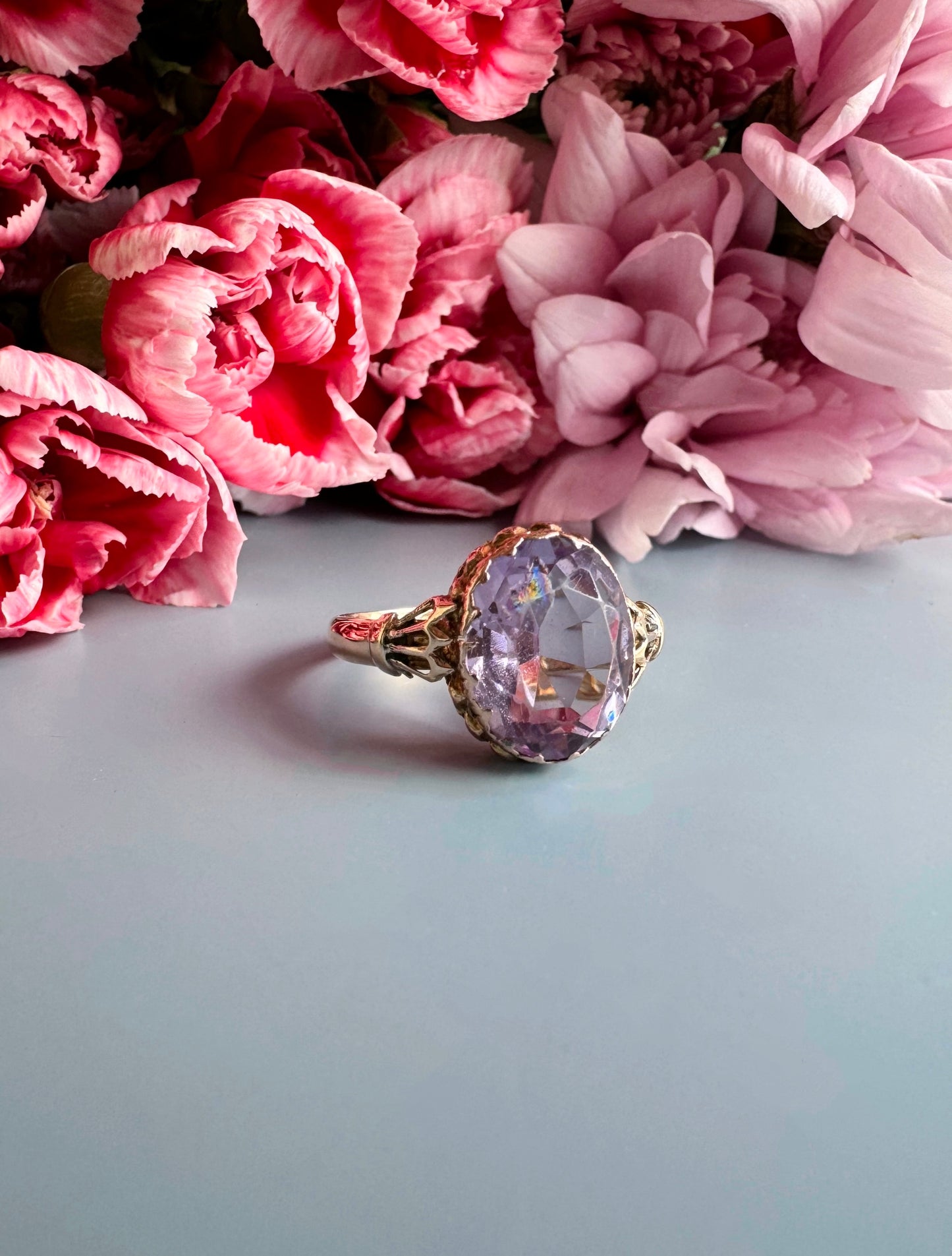 Antique Gold Amethyst Ring