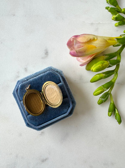 Antique Gold Back & Front Oval Locket