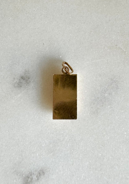 Vintage 9ct Gold Bar Ingot Pendant