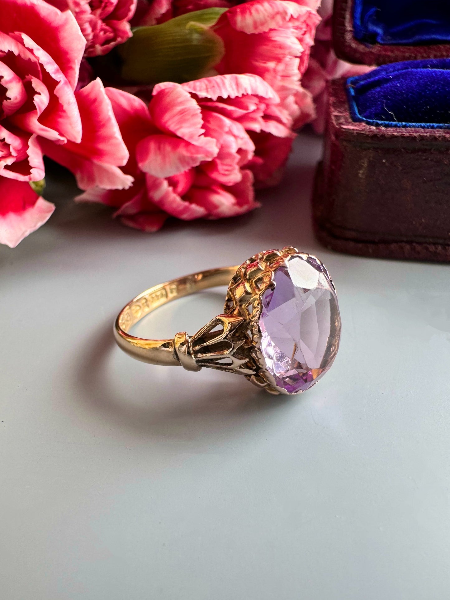 Antique Gold Amethyst Ring