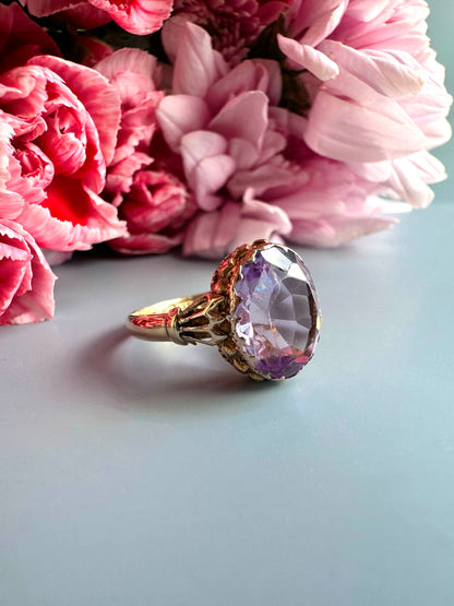 Antique Gold Amethyst Ring