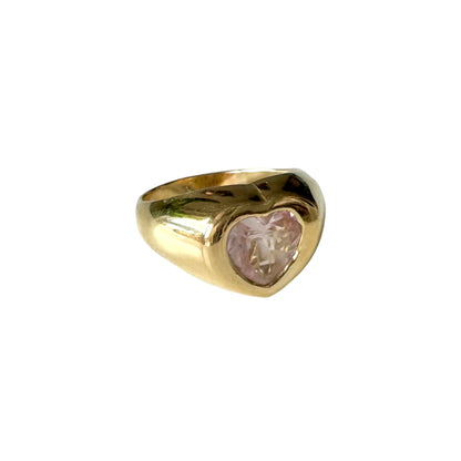 14ct Gold Heart Signet Ring