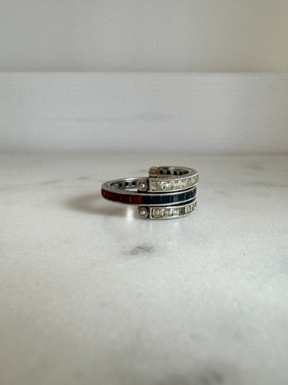 1940s Silver Day & Night Ring