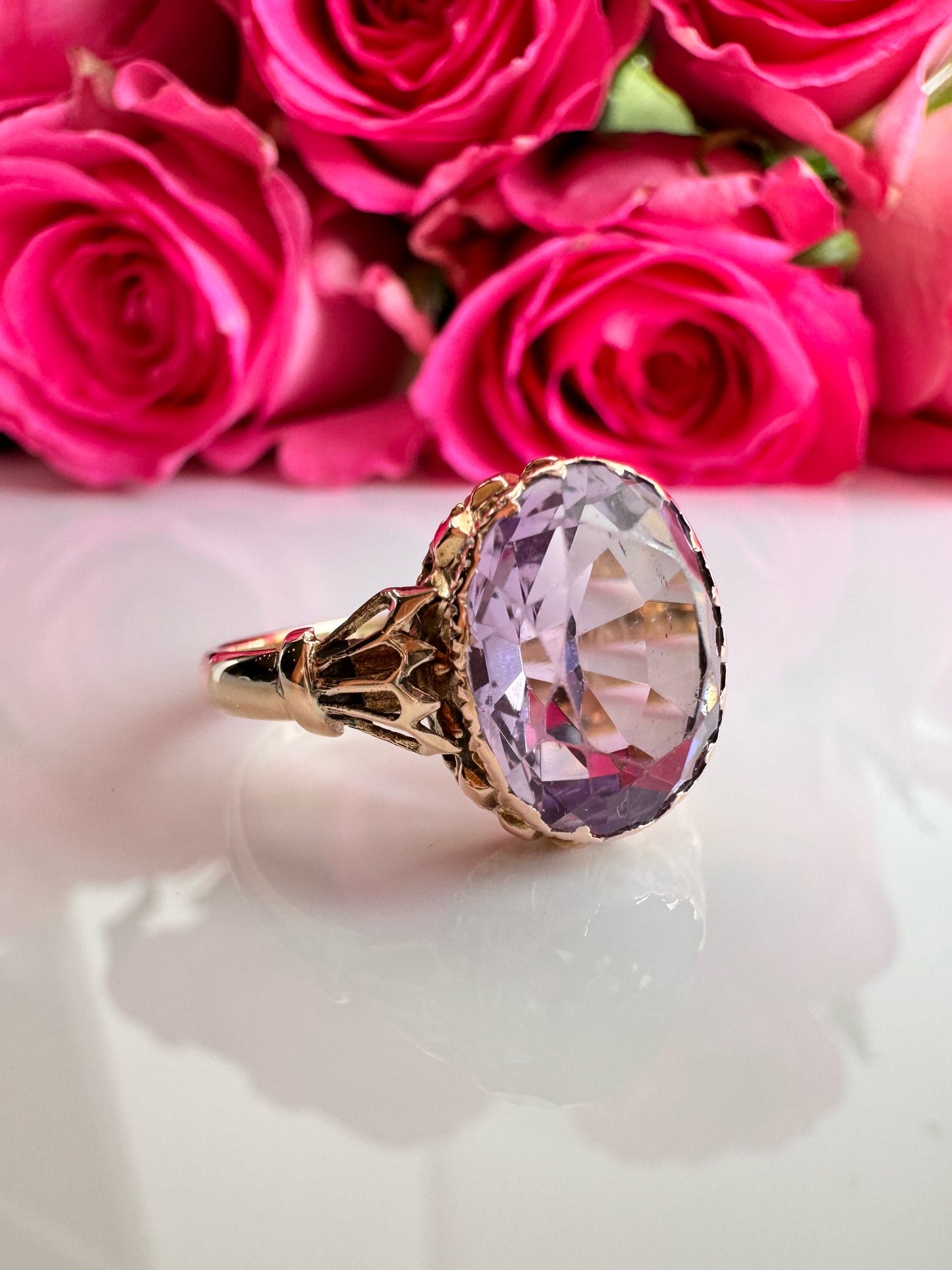 Antique Gold Amethyst Ring