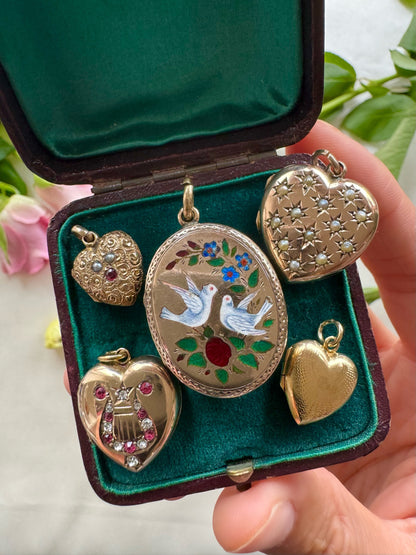 Antique Enamel Mourning Locket