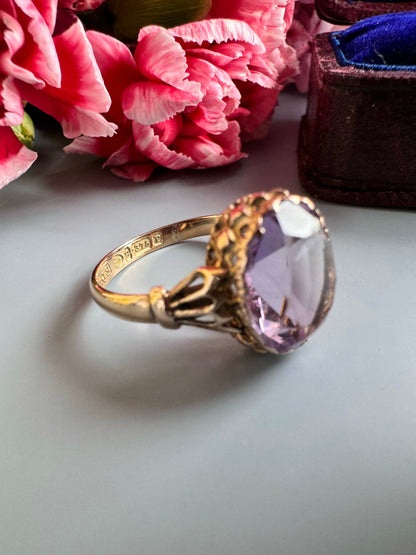 Antique Gold Amethyst Ring