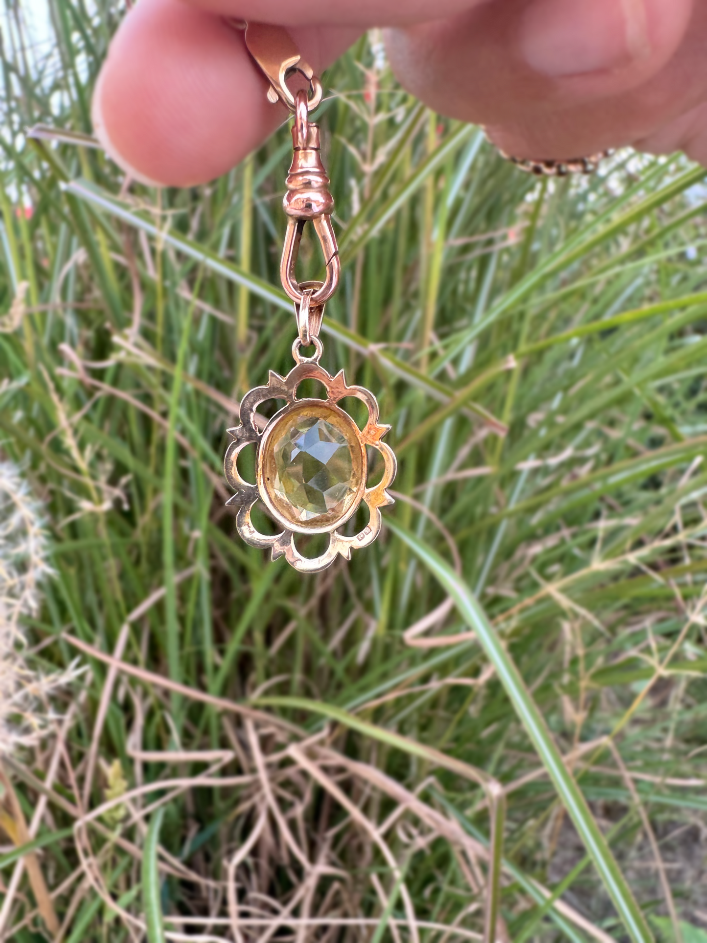 Vintage 1970s Citrine Pendant