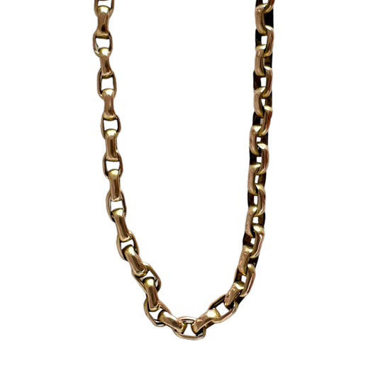 Antique 9ct Gold Rolo Belcher Chain