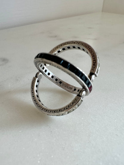 1940s Silver Day & Night Ring