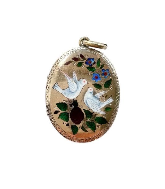 Antique Enamel Mourning Locket