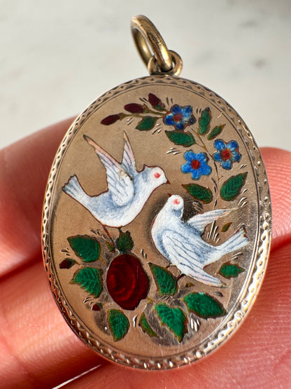 Antique Enamel Mourning Locket