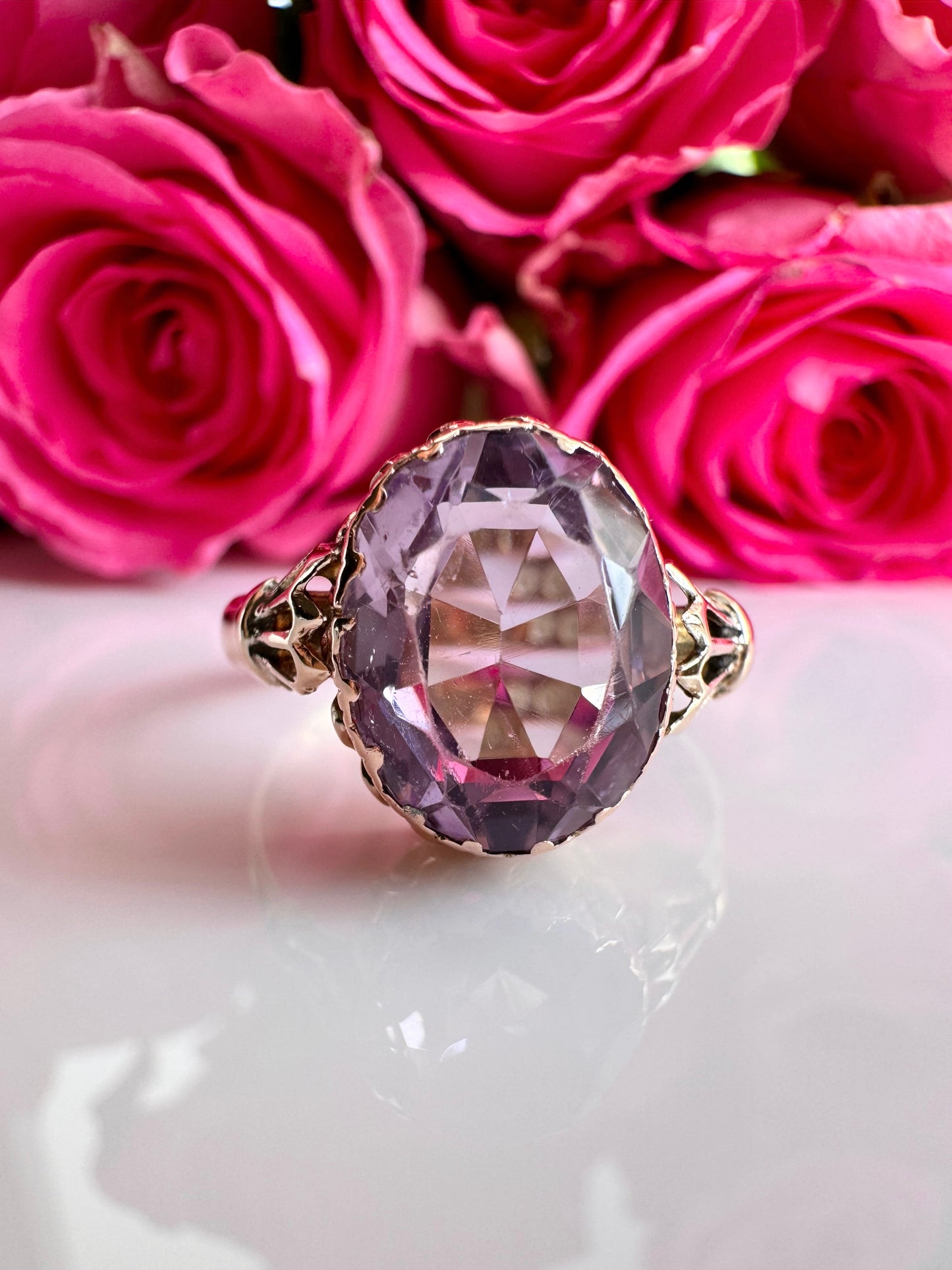 Antique Gold Amethyst Ring