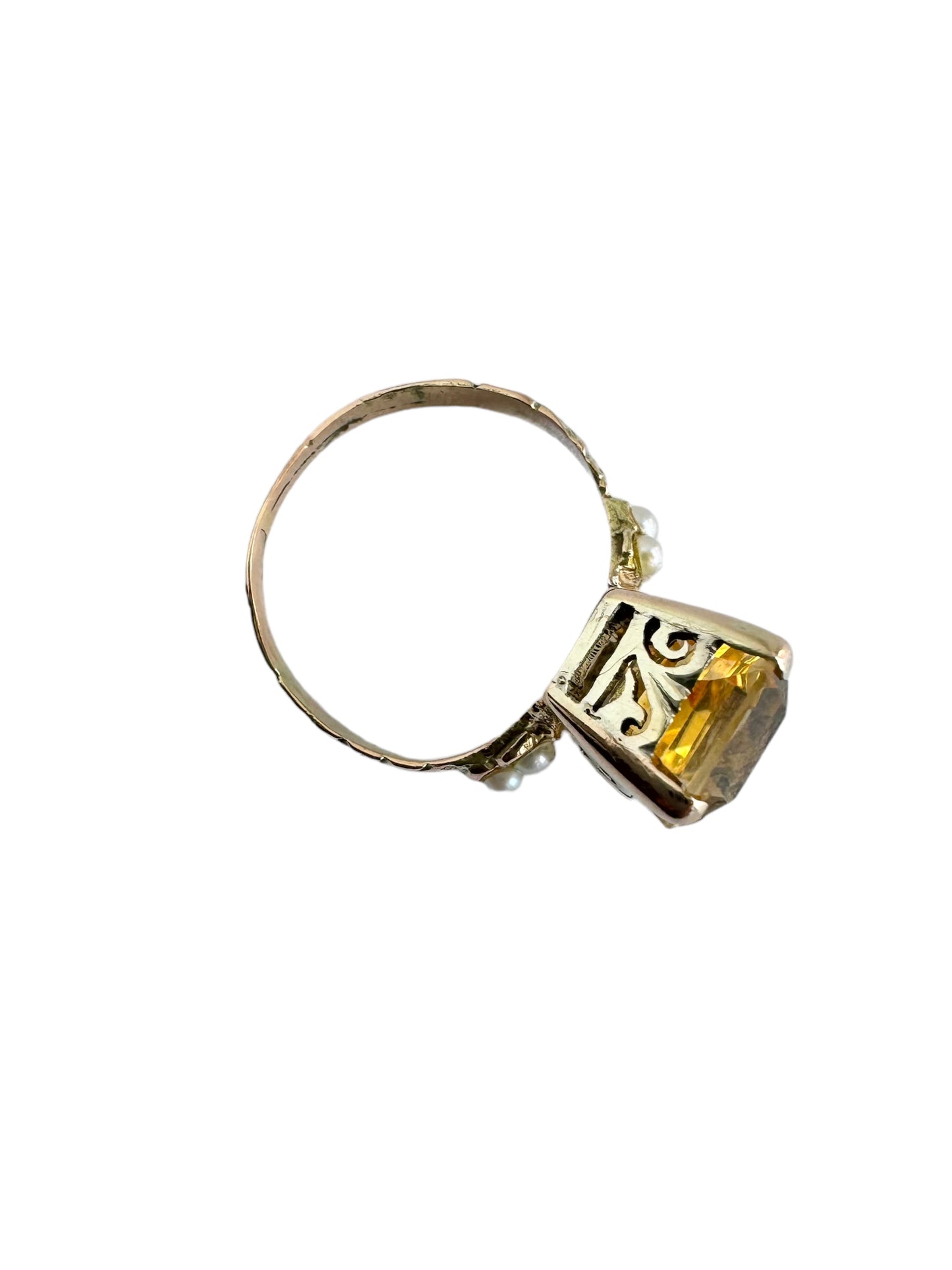 Antique Georgian Gold Citrine Ring