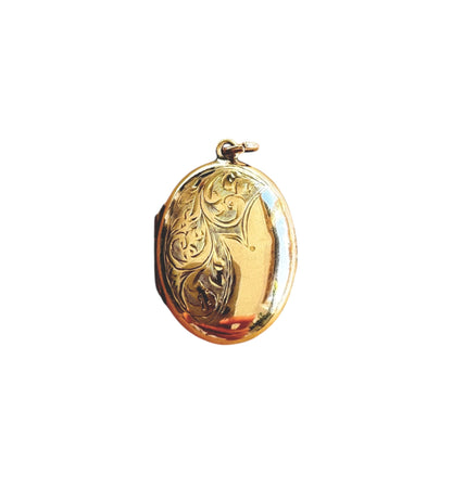 Antique Gold Back & Front Oval Locket