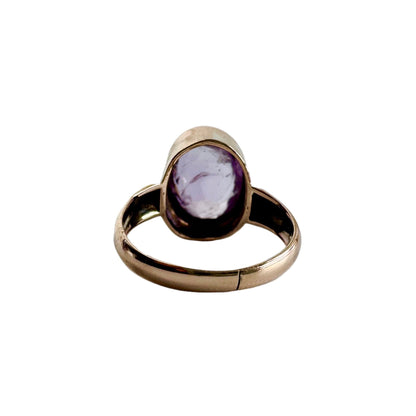 Antique 9ct Gold Amethyst Conversion Ring