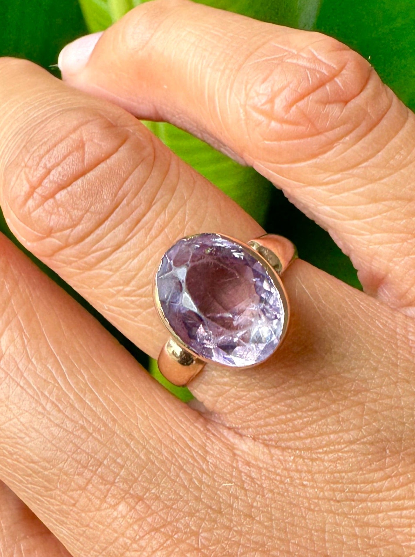 Antique 9ct Gold Amethyst Conversion Ring