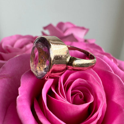 Antique 9ct Gold Amethyst Conversion Ring