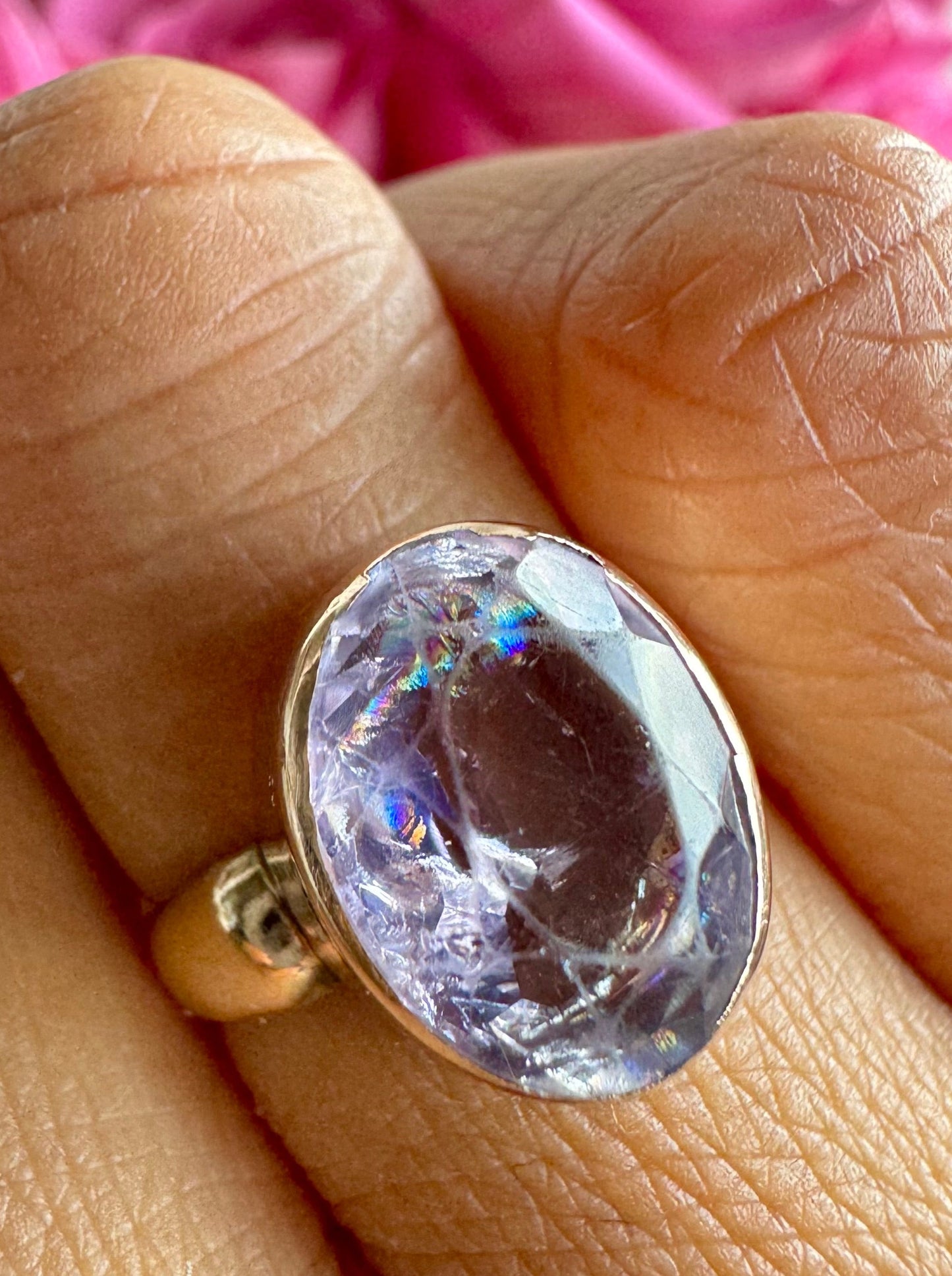 Antique 9ct Gold Amethyst Conversion Ring