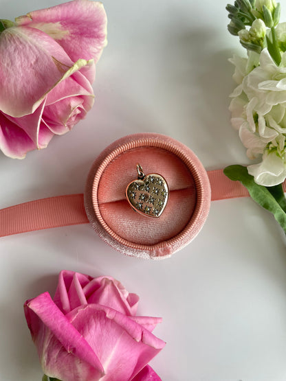 Antique Gold Pearl Heart Locket