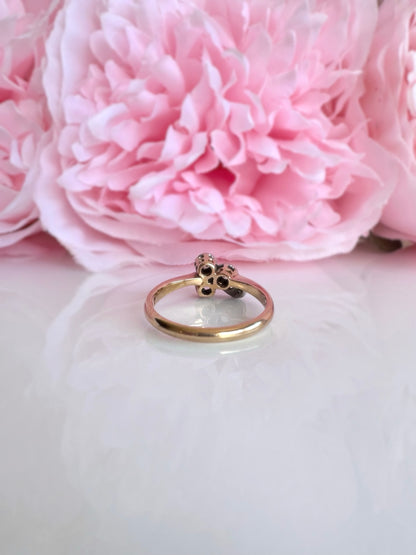 Gold and Diamond Trefoil Ring