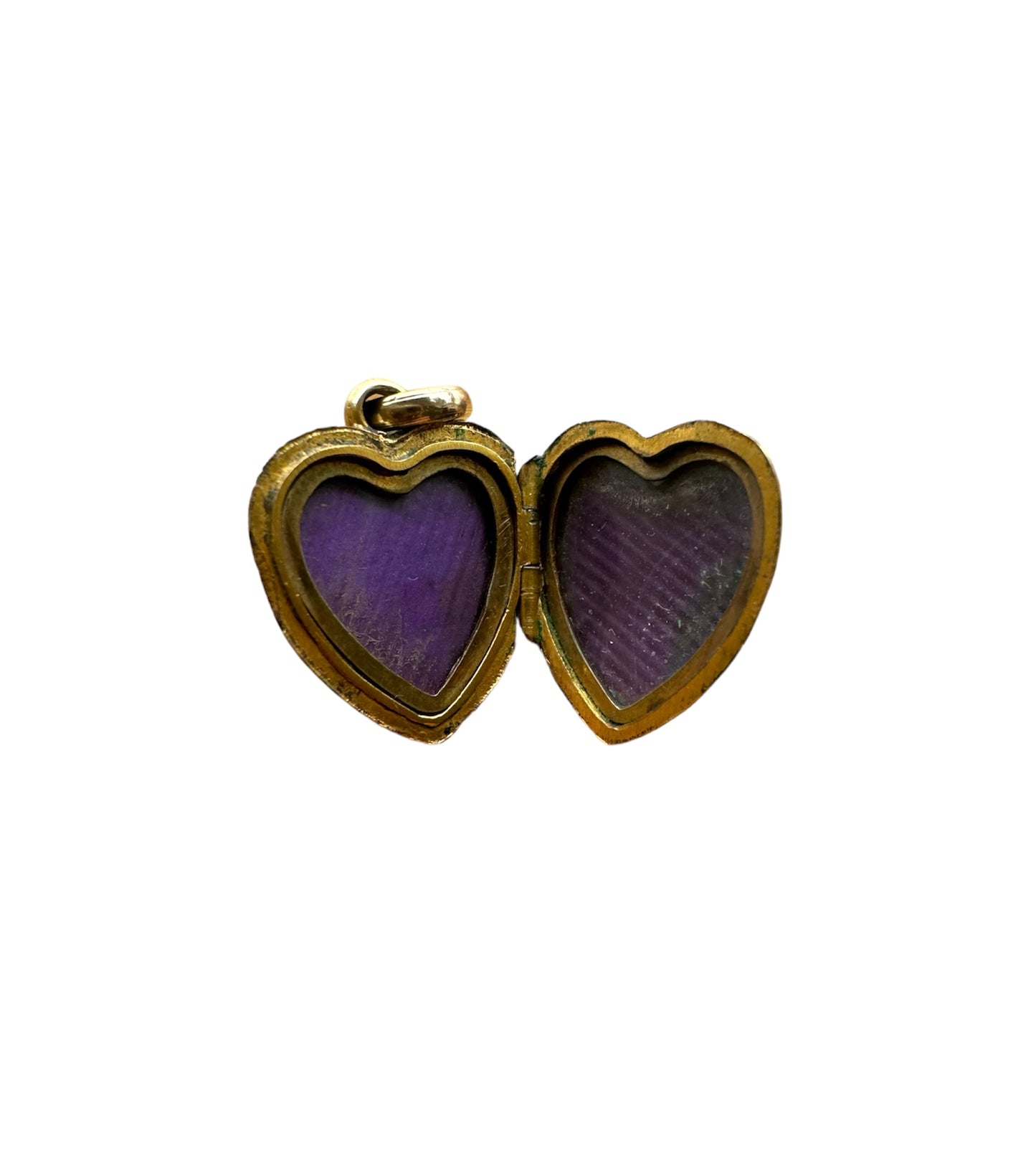 Antique Floral Chased Gold Heart Locket