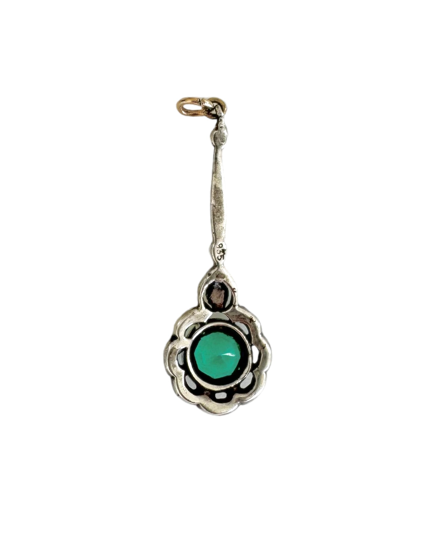 Silver Antique Drop Pendant