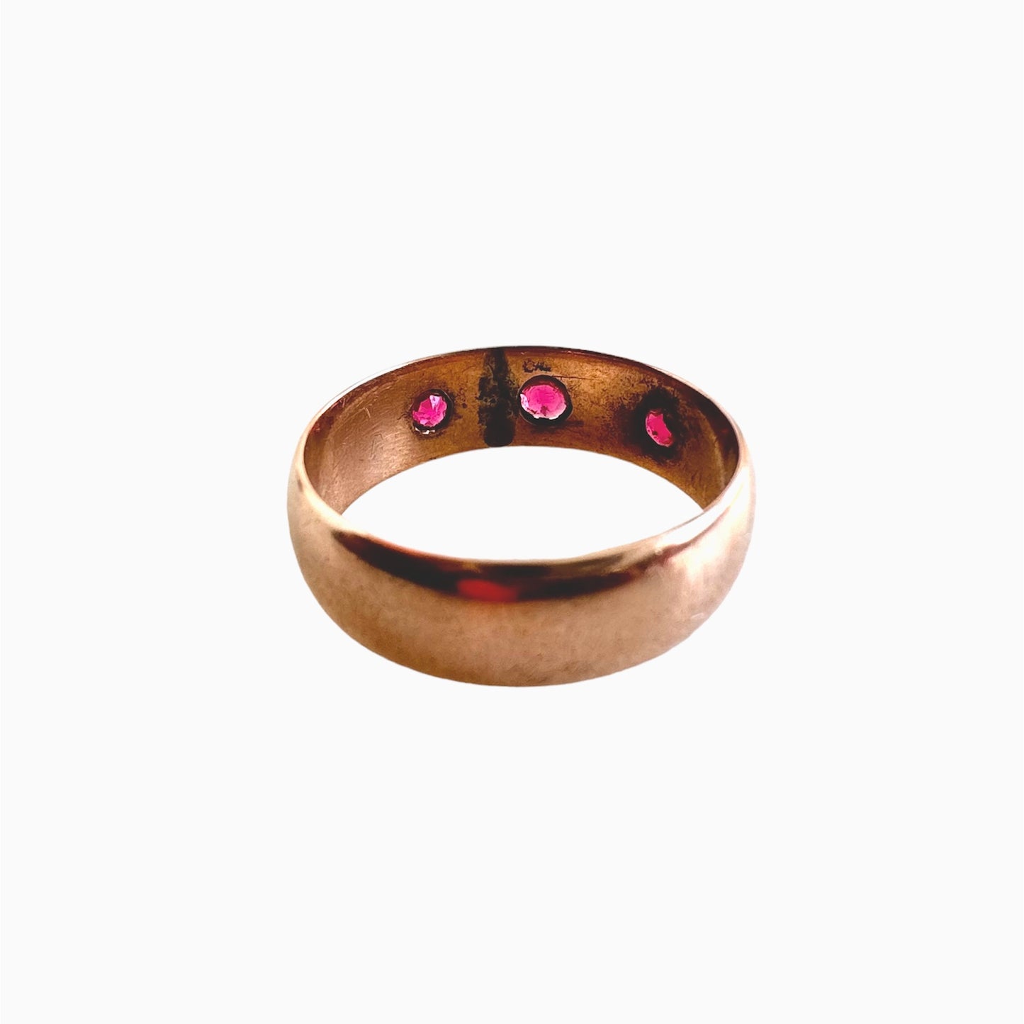 Antique Rose Gold Ruby Starburst Ring