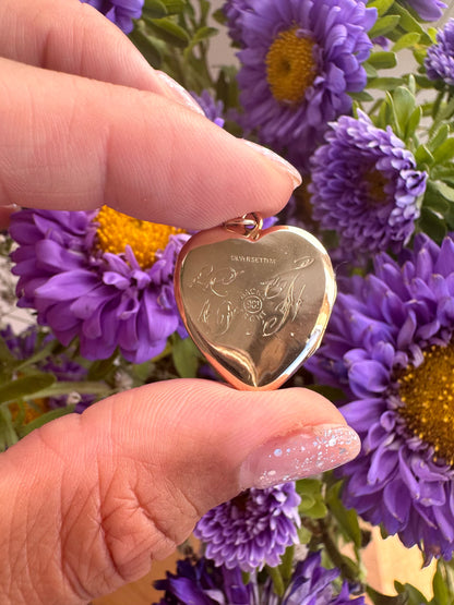 Antique Gold Heart Paste Locket